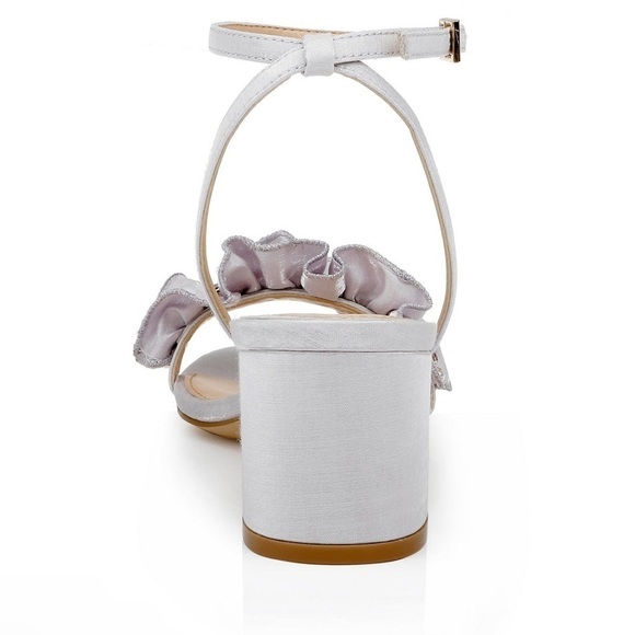 Jewel Badgley Mischka Lilac Desirie Ruffle Block Heel Sandal - Picture 7 of 8